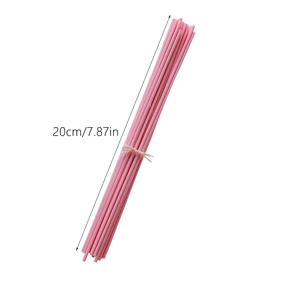 10/20/60pcs Pink Aromatherapy Stick Essential Oil Diffusion Stick Suitable for Home Decoration and Indoor Aromatherapy0.3 * 20cm