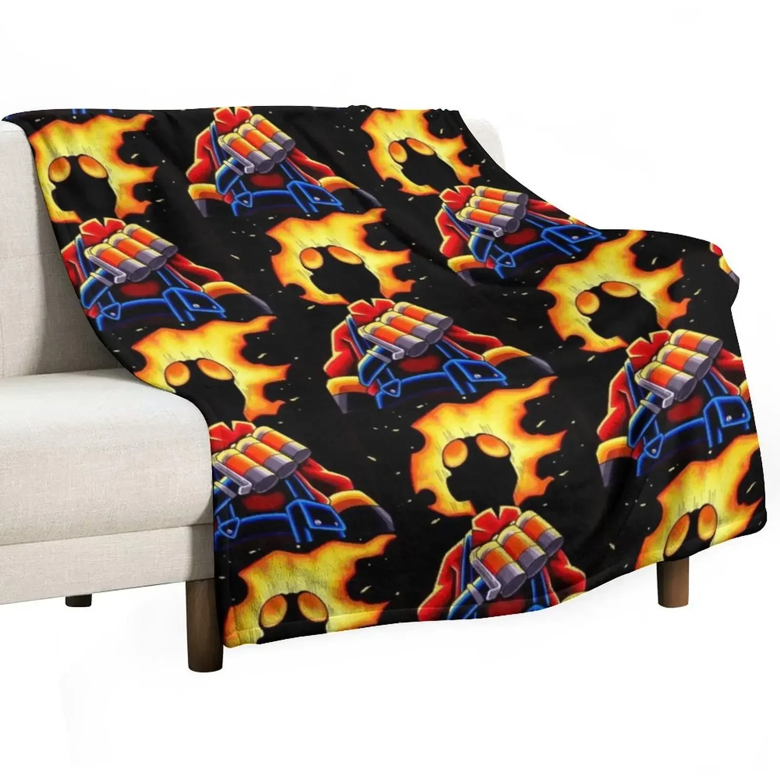 

Pyro up in flames Throw Blanket Camping heavy to sleep Summer Beddings Blankets