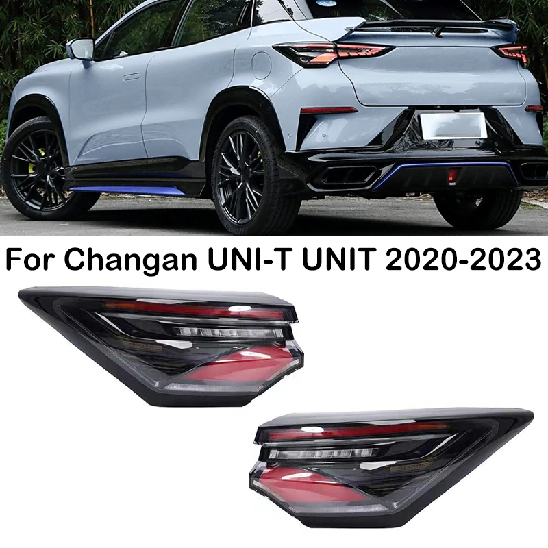 

Для Changan UNIT 2020 2021 2022 2023 светодиодный задний бампер автомобиля в сборе, стоп-сигнал, задний фонарь, стоп-сигнал заднего хода