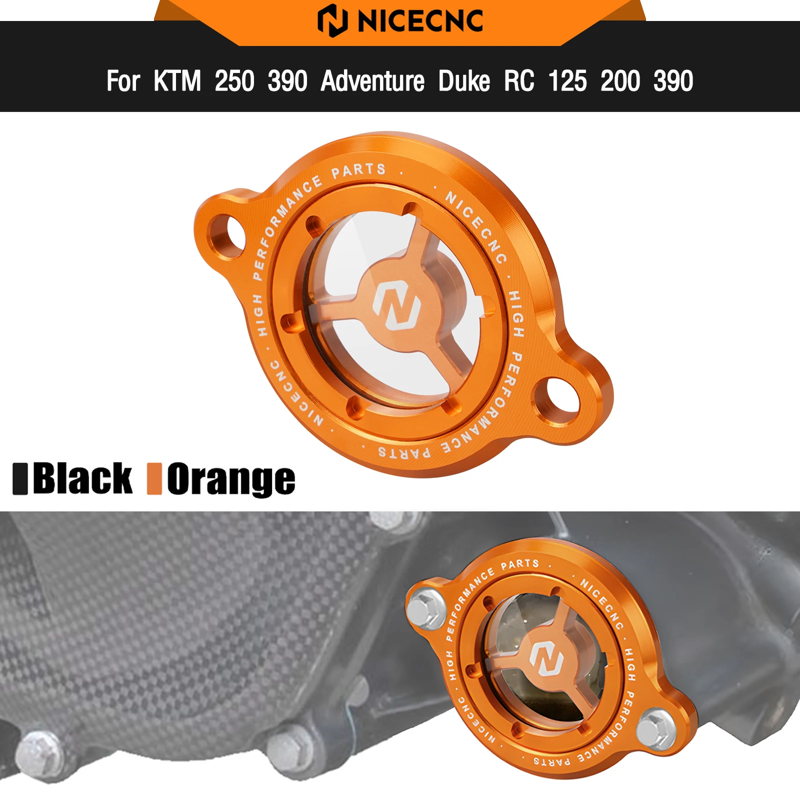 ل KTM 390 مغامرة 2020-2023 غطاء مرشح الزيت غطاء Duke 125 200 250 390 2016-2023 RC 125 200 390 2017-2023 250 مغامرة 21-23
