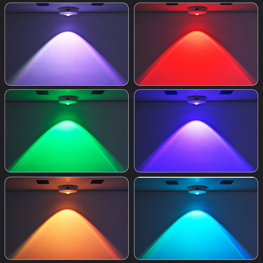 Sensor Hill-luz nocturna Led RGB, interruptor de Control remoto, ajuste de Color, vitrina, modelo de carga de luz ambiental