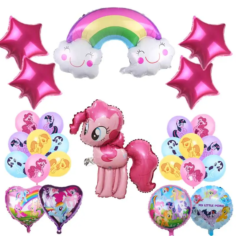 My Little Pony Rainbow Pony Birthday party decoration Balloon Boy Gift Toy Baby shower home garden Decorative products