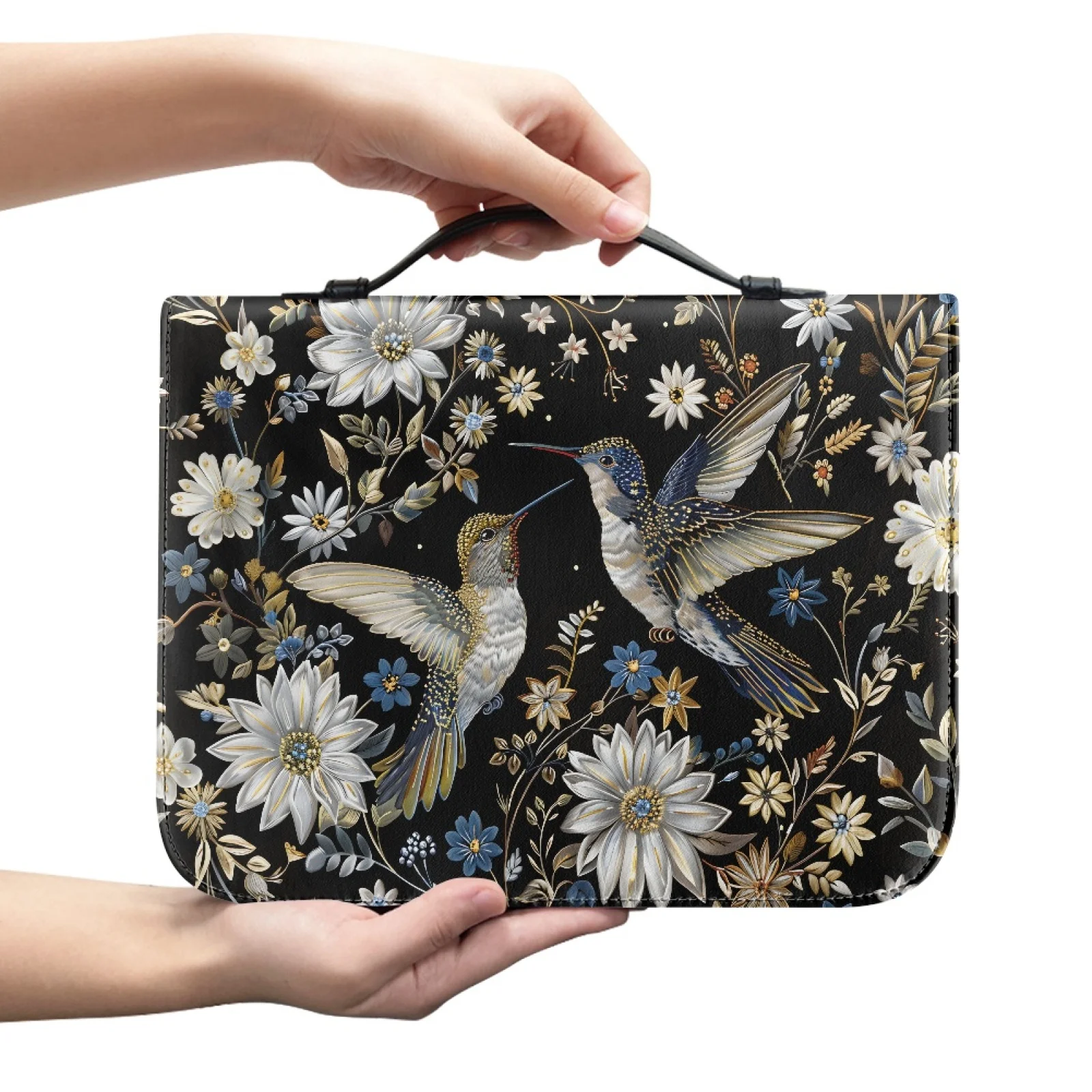 PENSTROLL Floral Bird Print 2026 Collection Bible Cover for Men Matching Bookmark Bible Holder Pack