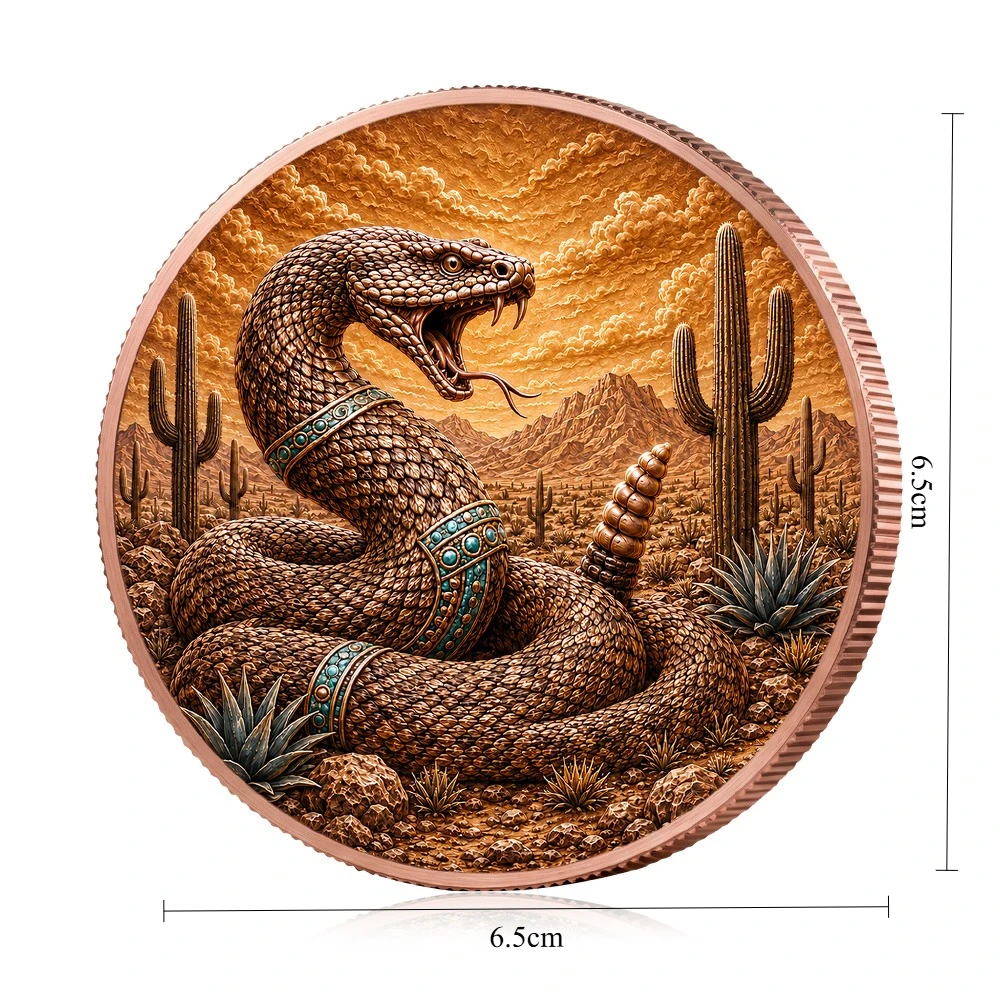 4Pcs 5OZ 999 Fine Copper Coin Mayan Myth Series Jaguar Eagle Feathered Rattlesnake High Relief Wild Animal Collectible Coin Gift