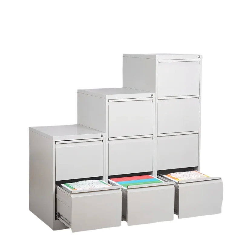 Cabinet Modern Design Metal File Cabinet With 4 Lockable Adjustable Drawers, Steel Home Office Hospital School Furniture