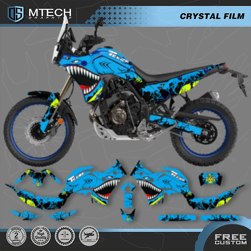 

DSMTECH Custom Motorcycle Graphics Enduro Decals Stickers Kits For YAMAHA TENERE T700 2018 2019 2020 2021 2022 2023 009