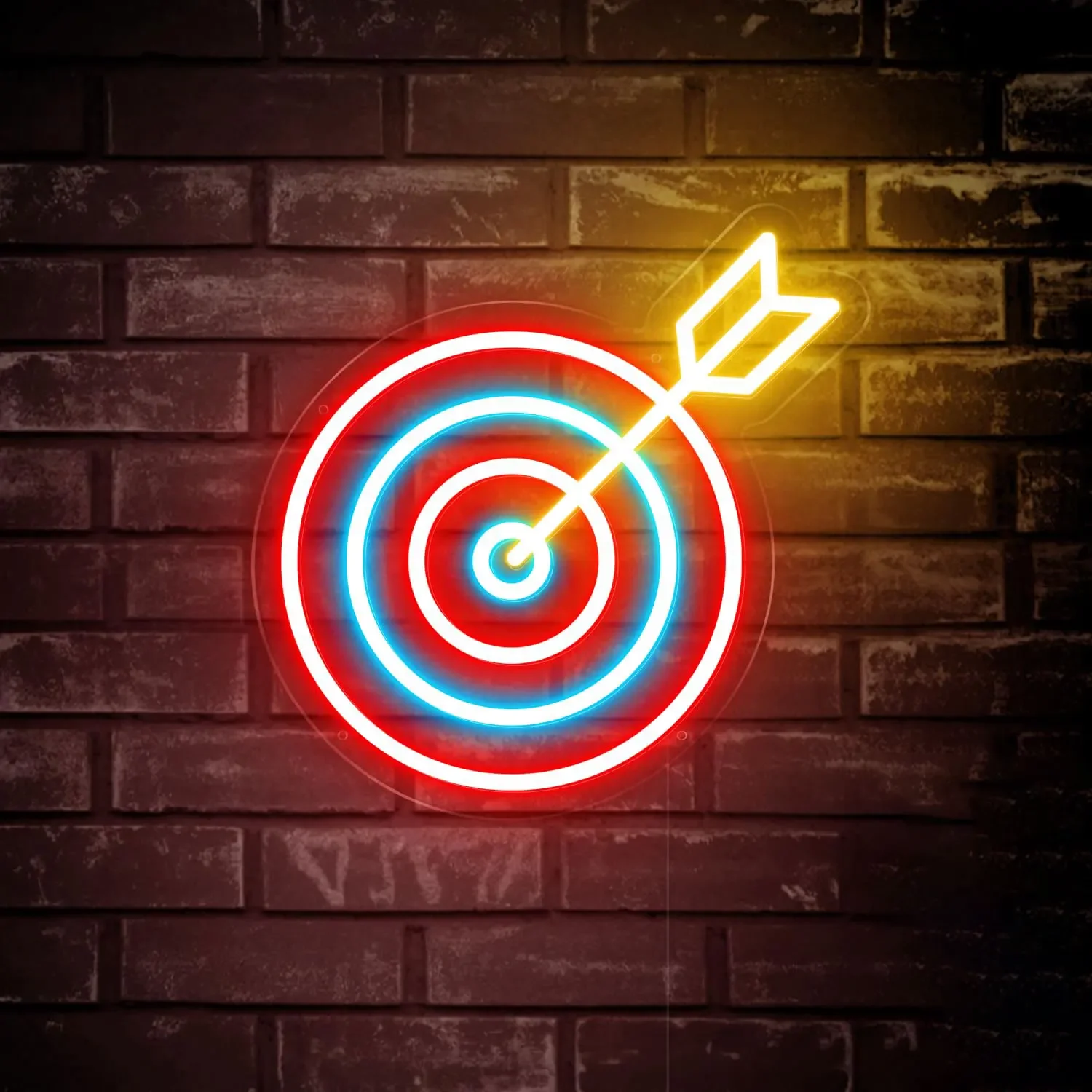 Dart Board Neon Sign Led Dart Target Neon Light for Man Cave Bar Game Room Bedroom Indoor Decor Gift for Adult Kids Usb Power