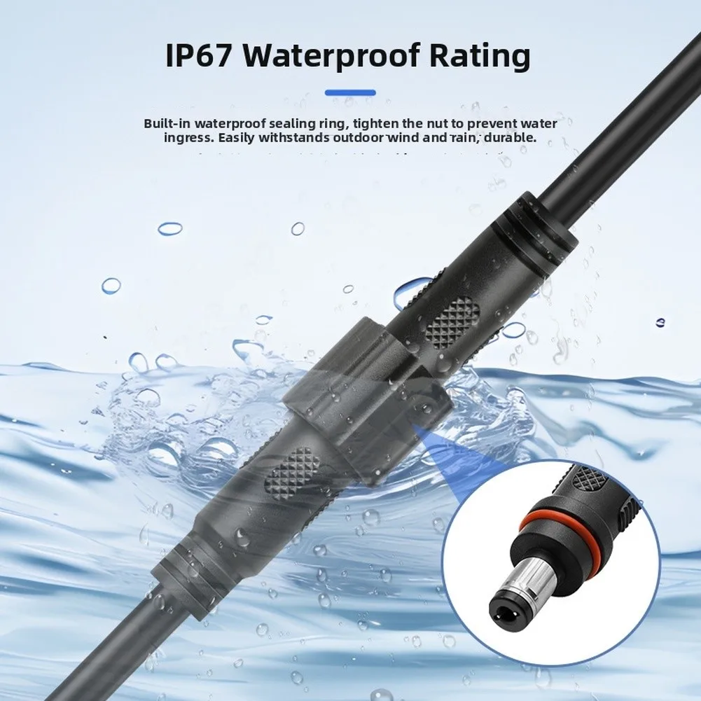 2.1mm Female To 2.5mm Male 5.5mm X 2.1mm To 2.5mm Adapter Copper And PVC Material 16cm Optimal Length Secure Stable Connection