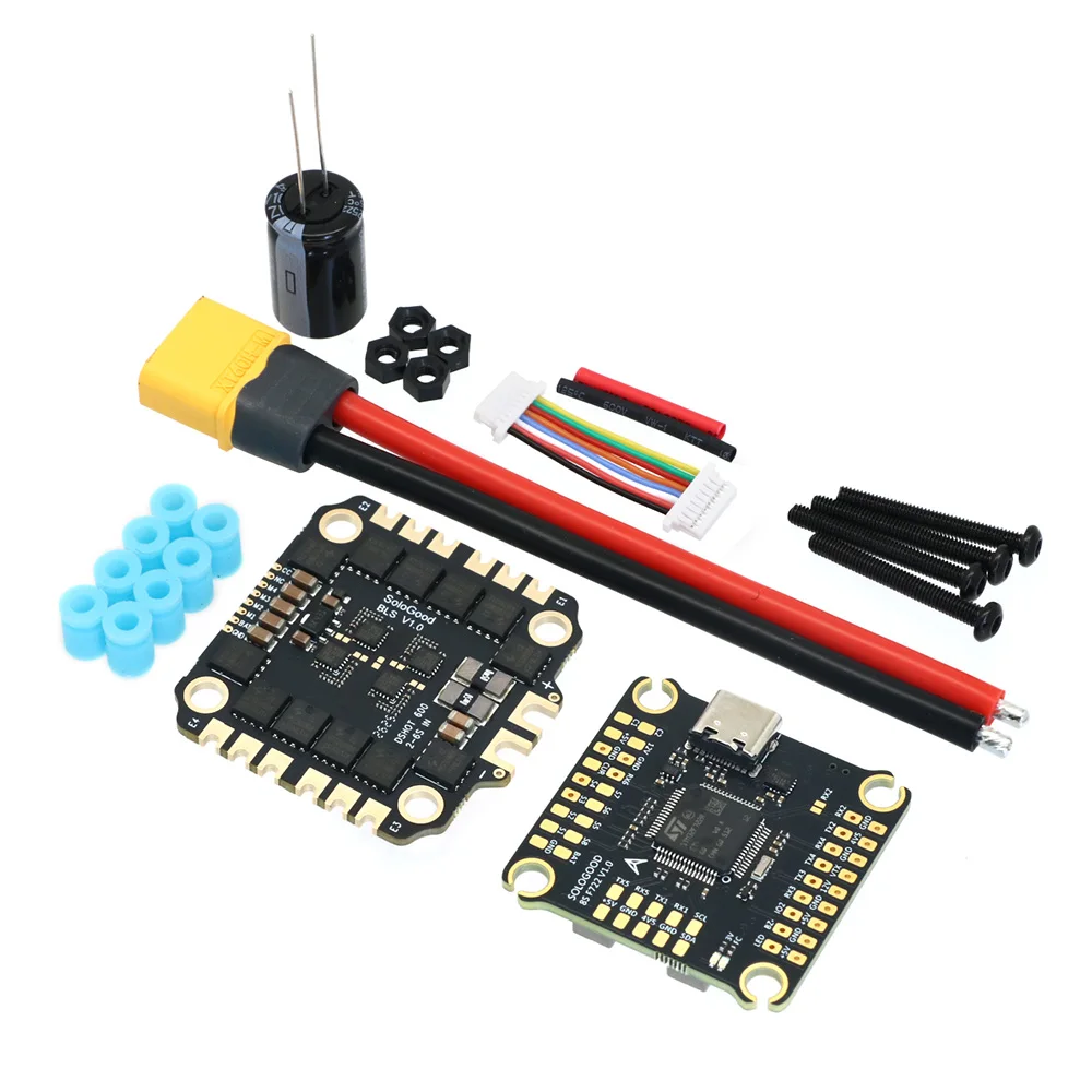SoloGood 6S F722 60A Stack / 8S F722 60A Stack / 6S F722 80A Stack / 8S F722 80A Stack Flight Controller & BLHELI_S 4in1 ESC
