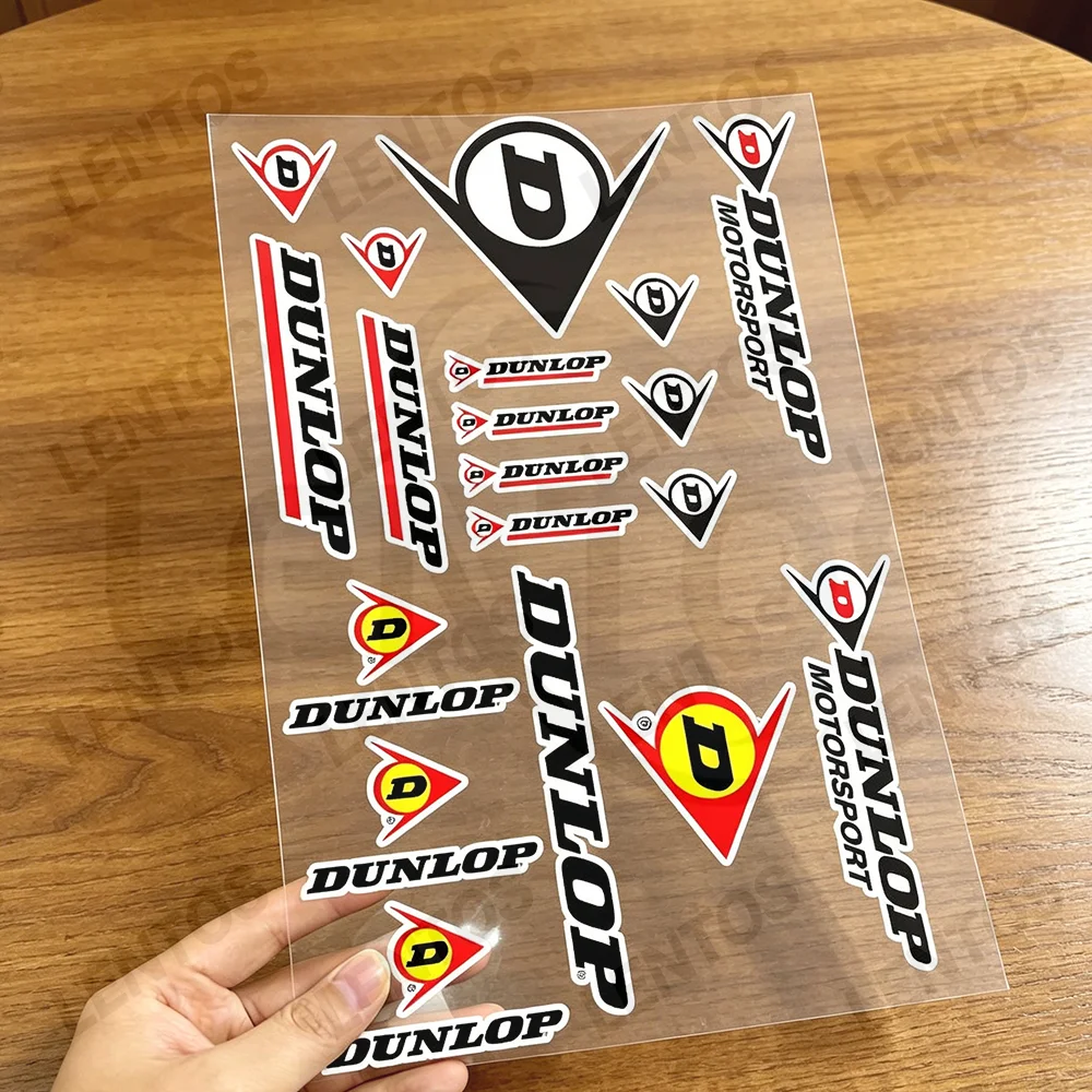 Pegatinas Reflectantes Impermeables Dunlop para Motocicleta, Fáciles de Despegar y Remover, para Motocicleta y Automóvil