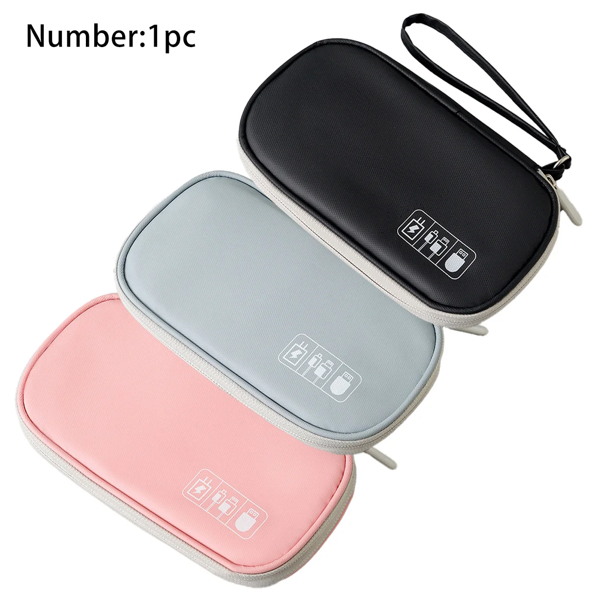 Portable Cable Organizer Bag For Travel, Shockproof Earphone & Power Bank Storage Pouch, Wholesale Digital Accessories Case