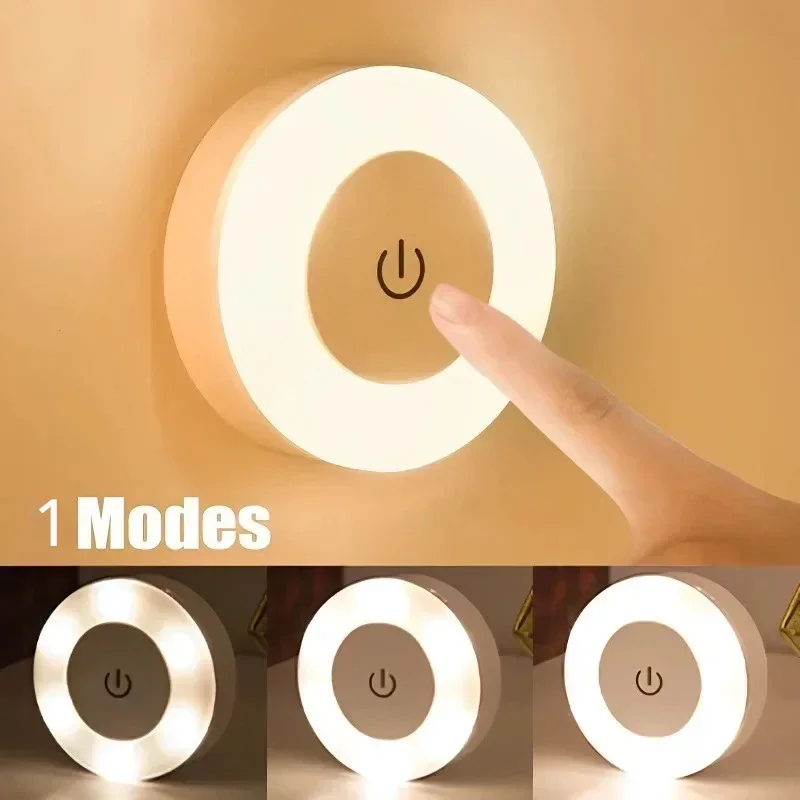 USB Rechargeable LED Night Light for Room, Magnetic Base Wall Lamp 1 Mode Sensor Indoor Decor Portable Reading Book