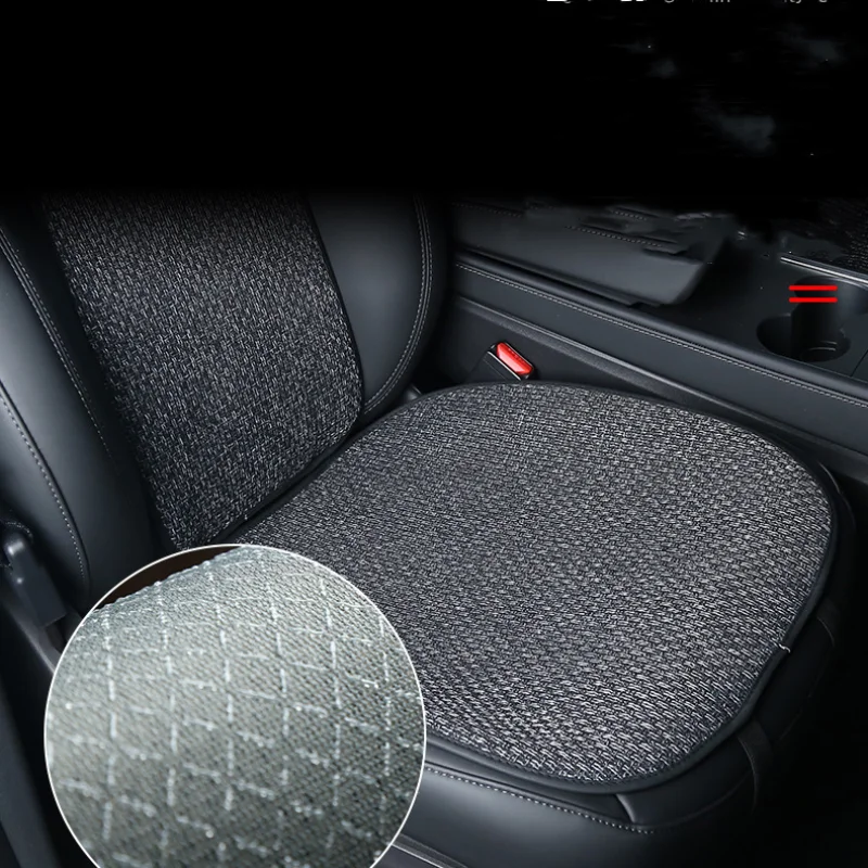 Suitable For Tesla Model 3/Y Car Seat Cushion Linen Material Seat Cover Ventilation Seat Cushion Modification Accessories