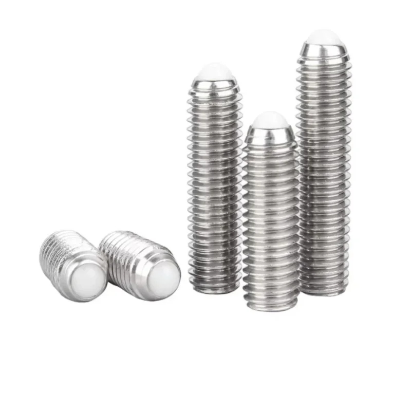 1/2pcs M3 M4 M5 M6 M8 M10 M12 Pom Ball 304 Stainless Steel Hex Socket Allen Spring Ball Plunger Grub Set Screw