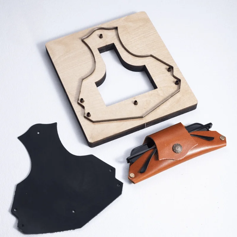Durable Reusable Eye Shape Leather Cutting Mold Integrated High Precision Hand Hammer Press Two-In-One DIY Handmade Leather Good