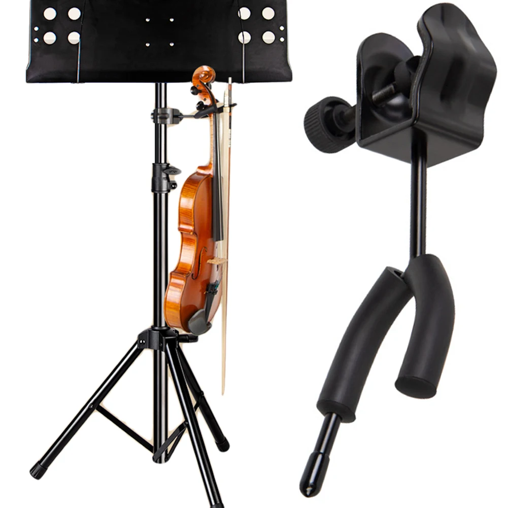 Microphone Or Sheet Music Stand Violin Holder for Desktop Viola Hook Violin and Viola Hanger for Home and Studio Music Room