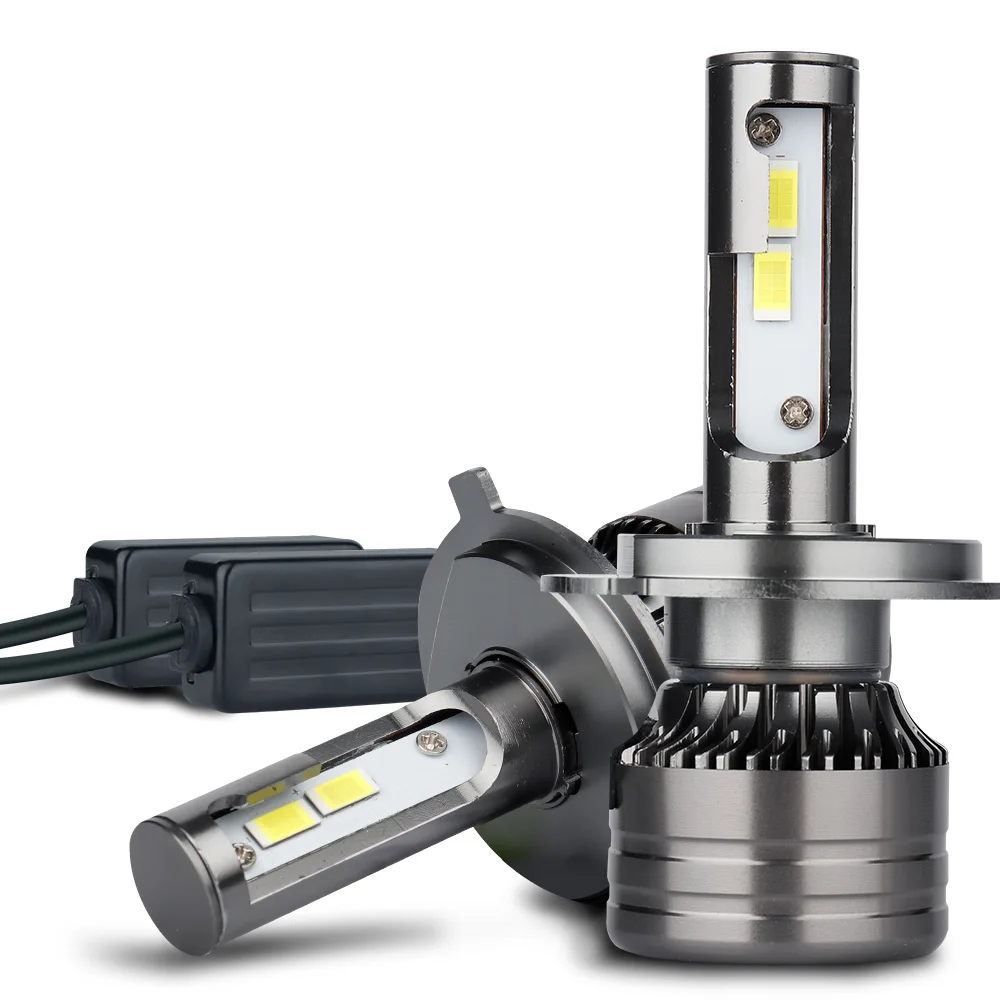 

2pcs H4 LED Headlight CSP Chip LED H7 H1 H11 H8 H9 9005 9006 HB3 HB4 6500K Bulbs Turbo Fan Fog Light Car Lamp Accessories