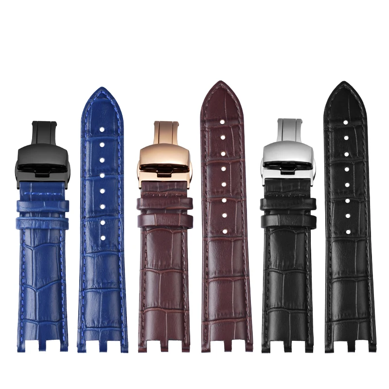 ساعة رجالية جلدية محدبة بواجهة مزدوجة مقعرة ، ملحقات لفيرساتشي ، سلسلة ، 24 صف