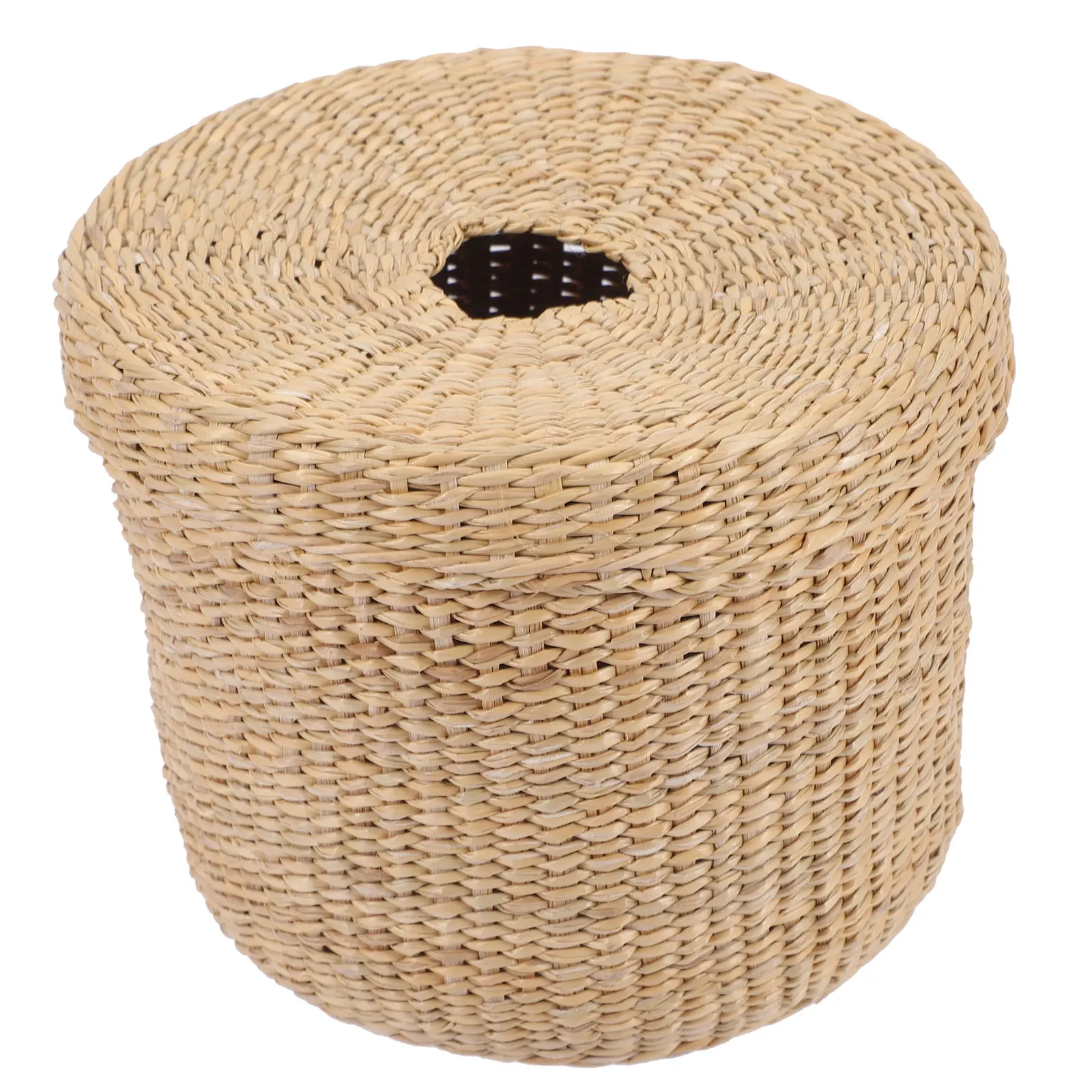 

Straw Woven Tissue Box Natural Decorative Desktop Napkin Holder Paper Towel Dispenser for Home Office Car Storage