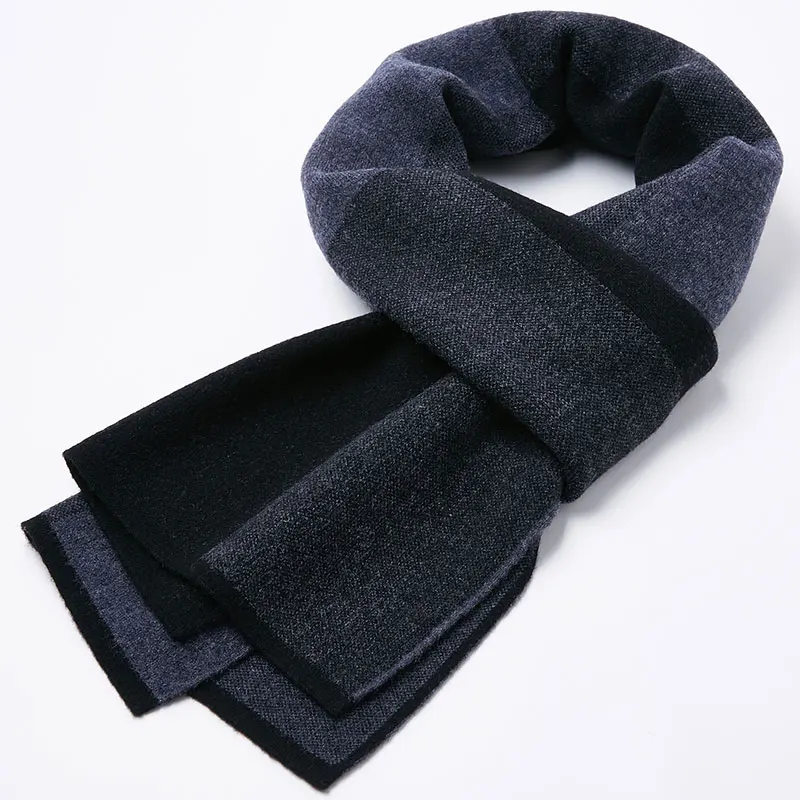 Classic Autumn Winter Warm Plaid Cashmere Scarf Scarves Men Women High Quality Real Wool Soft Striped Long Scarf