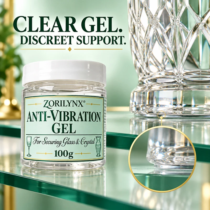 Anti Vibration Gel Clear Removable Adhesive Putty for Securing Glass Crystal Vase Figurines Collectibles 100g - ZORILYNX