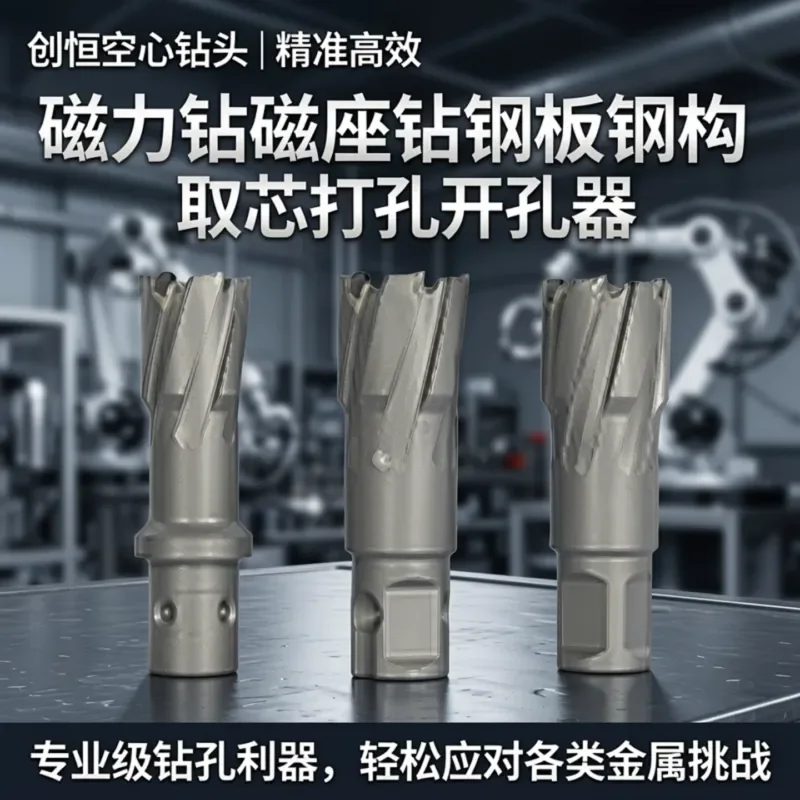 Core Magnetic Base Drill Chuangheng Magnetic Drill for Steel Plate & Steel Structure, Core Drilling Hole Opener 18 26 35 48mm