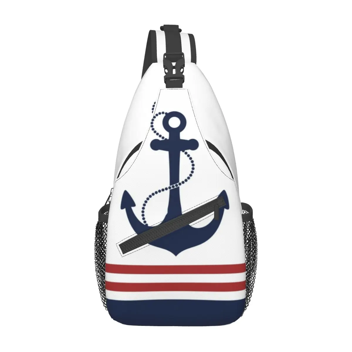 

Nautical Anchor Sling Bags Chest Crossbody Shoulder Sling Backpack Outdoor Sports Daypacks Sailor Sea Exploring Printed Bags