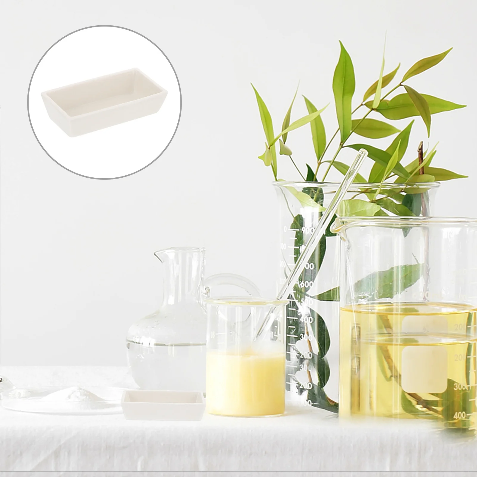 

3Pcs Rectangular Burning Holder Ceramics Made Strict Quality Inspection System Wonderful Workmanship Portable and Simple to Use