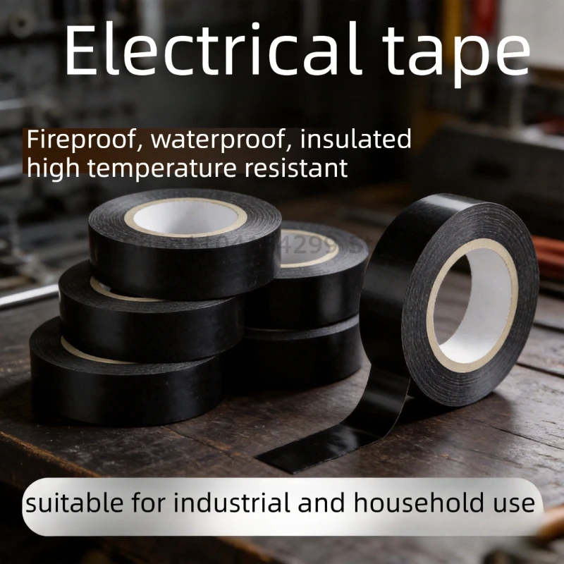 Electrical Insulating Tape PVC Electrical Tape Waterproof Heat Resistant Super Strong Adhesive Tape for Home and Industrial