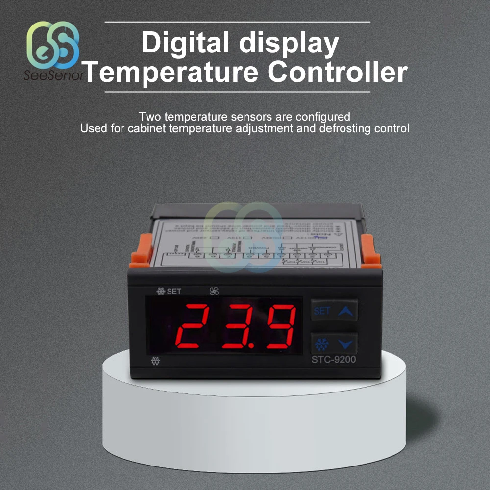 STC-9200 Heating Circulating Pump Temperature Controller Digital Display Intelligent Full-automatic Thermostat Regulator