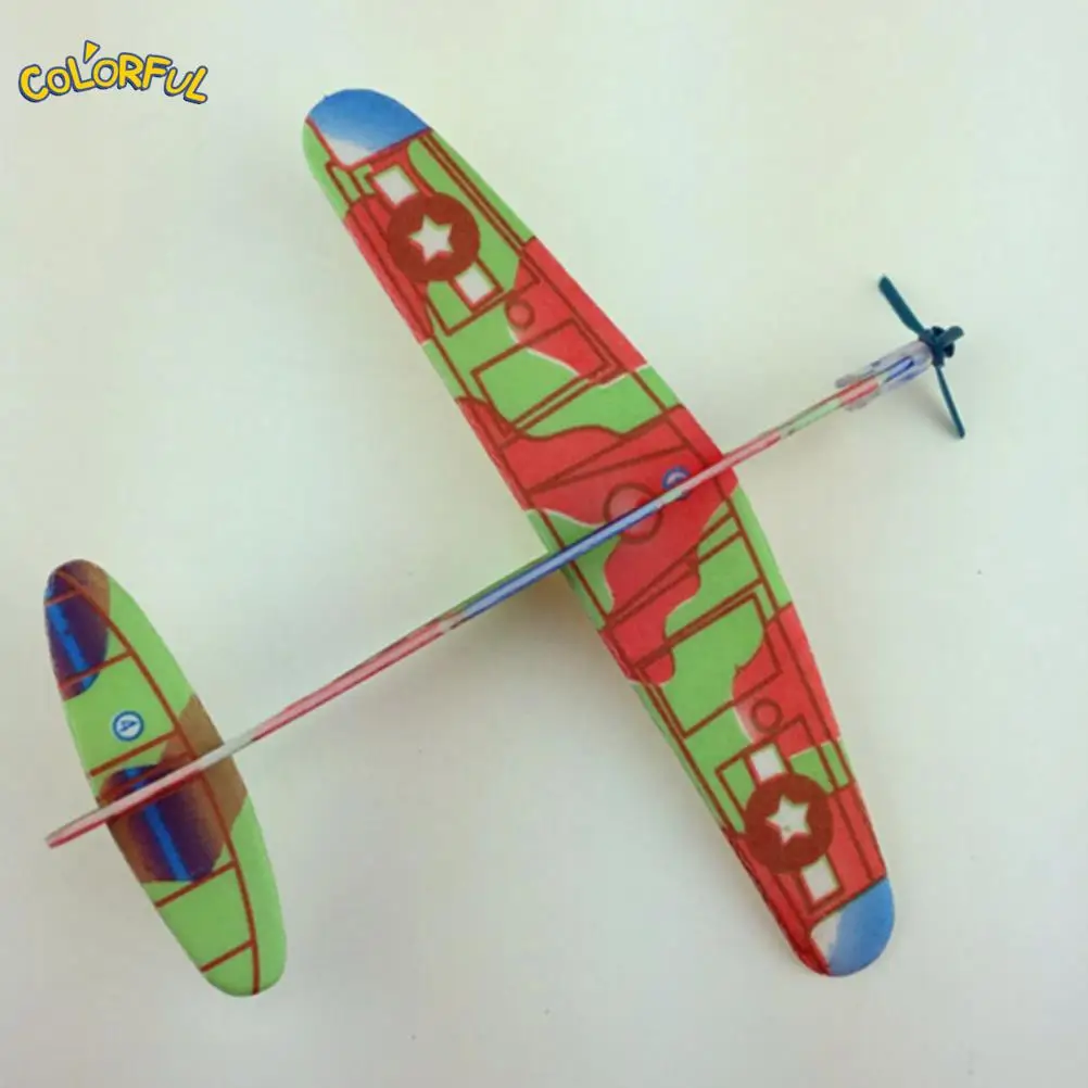 Ztoyl 18.5*19Cm Stretch Flying Zweefvliegtuig Vliegtuigen Vliegtuig Childrens Kids Speelgoed Spel Goedkope Gift Diy Assemblage Model Educatief speelgoed