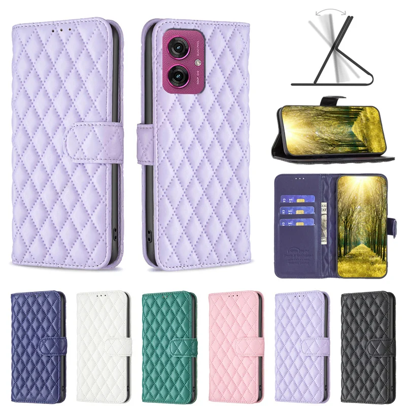 Wallet Leather Phone Case For Motorola Moto G55 Case Skin Friendly Flip Cover For Motorola Moto G35 Phone Bag Cover