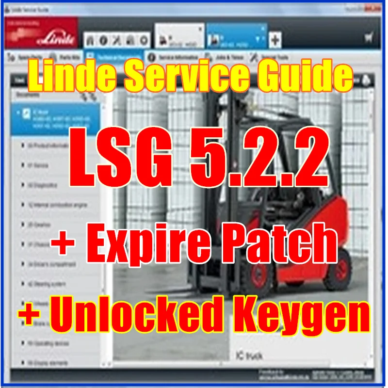 

Linde Service Guide LSG v.5.2.2 Update U0213 [14.10.2021] Linde Service Guide LSG 5.2.2 V2021 + Expire Patch + Unlocked Keygen