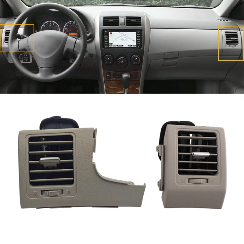 

Для Toyota Corolla 2007 2008 2009 2010-2013 приборная панель автомобиля, боковая панель кондиционера переменного тока, вентиляционная выходная панель, решетка, аксессуар для интерьера