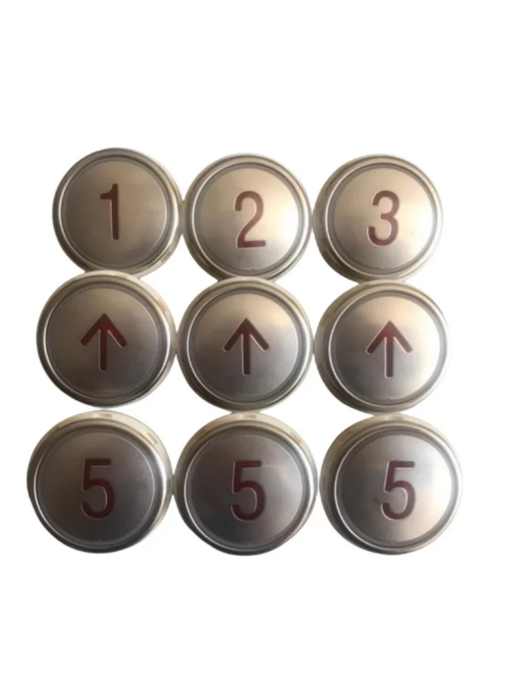 5PCS Elevator Button NY20041659H03 A4N28797 A4J28796 For Jiangnan Jiajie Round Red/Blue Light Elevator Accessories Diameter 32MM