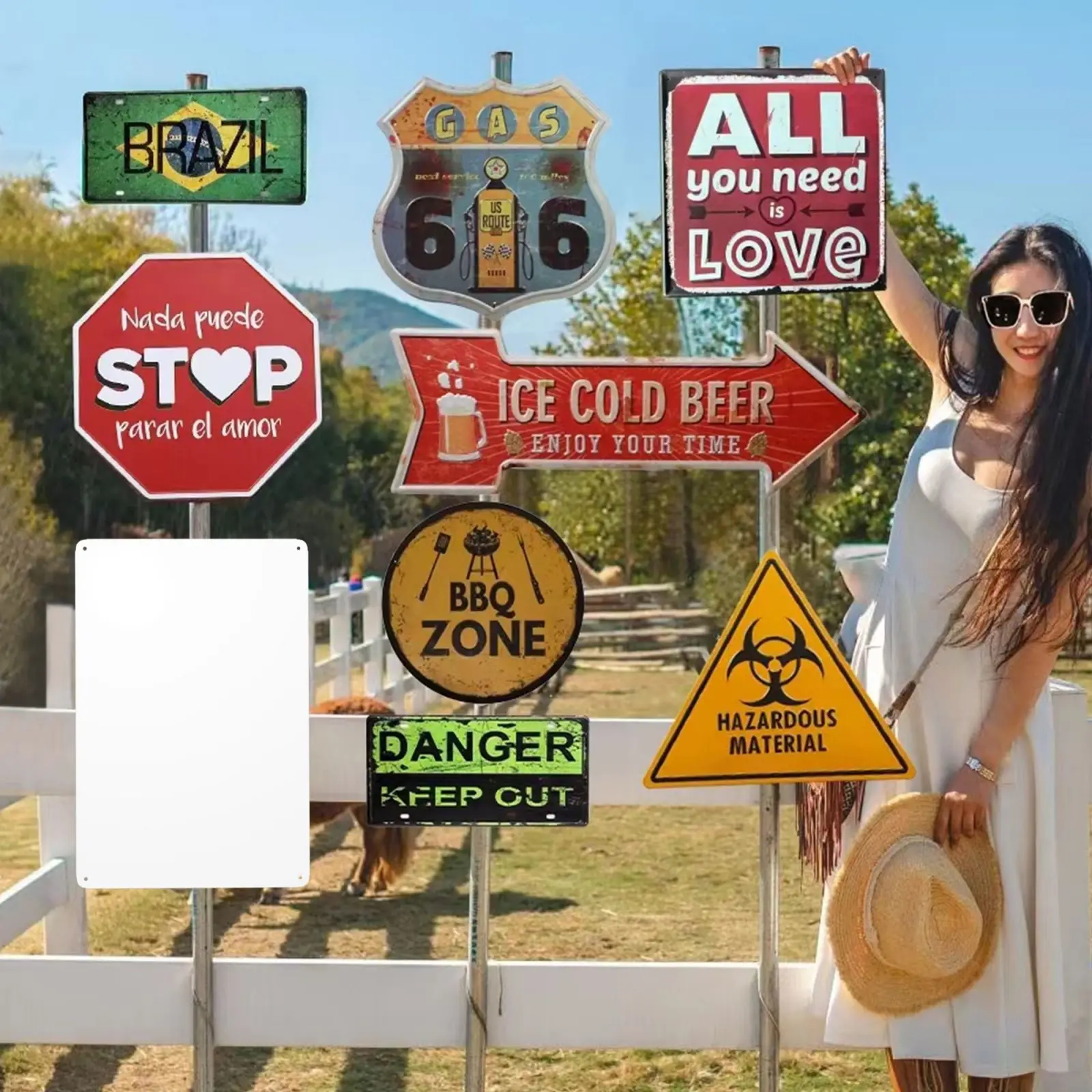 20x30cm DIY Custom Decorative Wall Plate Art Metal Tin Sign Personalized Text Pictures Plates Street Sign Home Decor Gifts