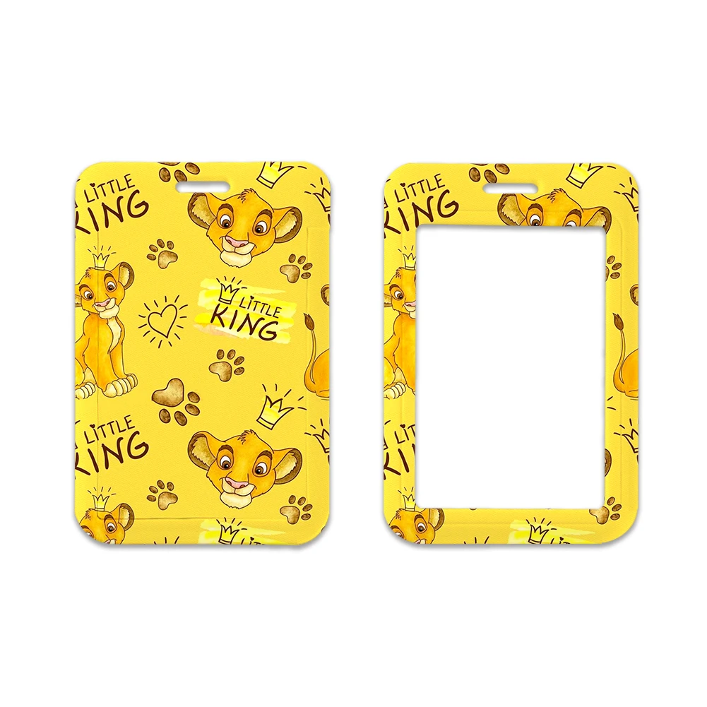 อะนิเมะ Lion King สายคล้องคอรูปการ์ตูน sampul kartu ตัวยึดบัตร ID การ์ดแขวนเชือกนักศึกษาชาย