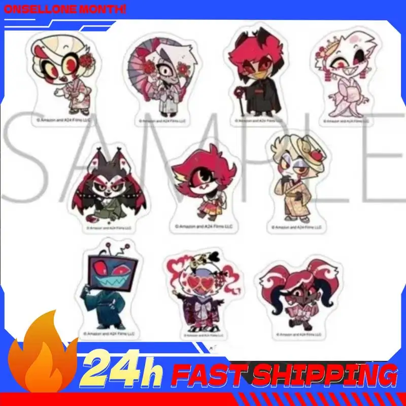 

Периферийные устройства аниме Hazbin, акриловый кирпич, мини-японское кимоно Чарли, акриловая подставка, Sir Pentious, стоячая тарелка, Vaggi Toys Niffty