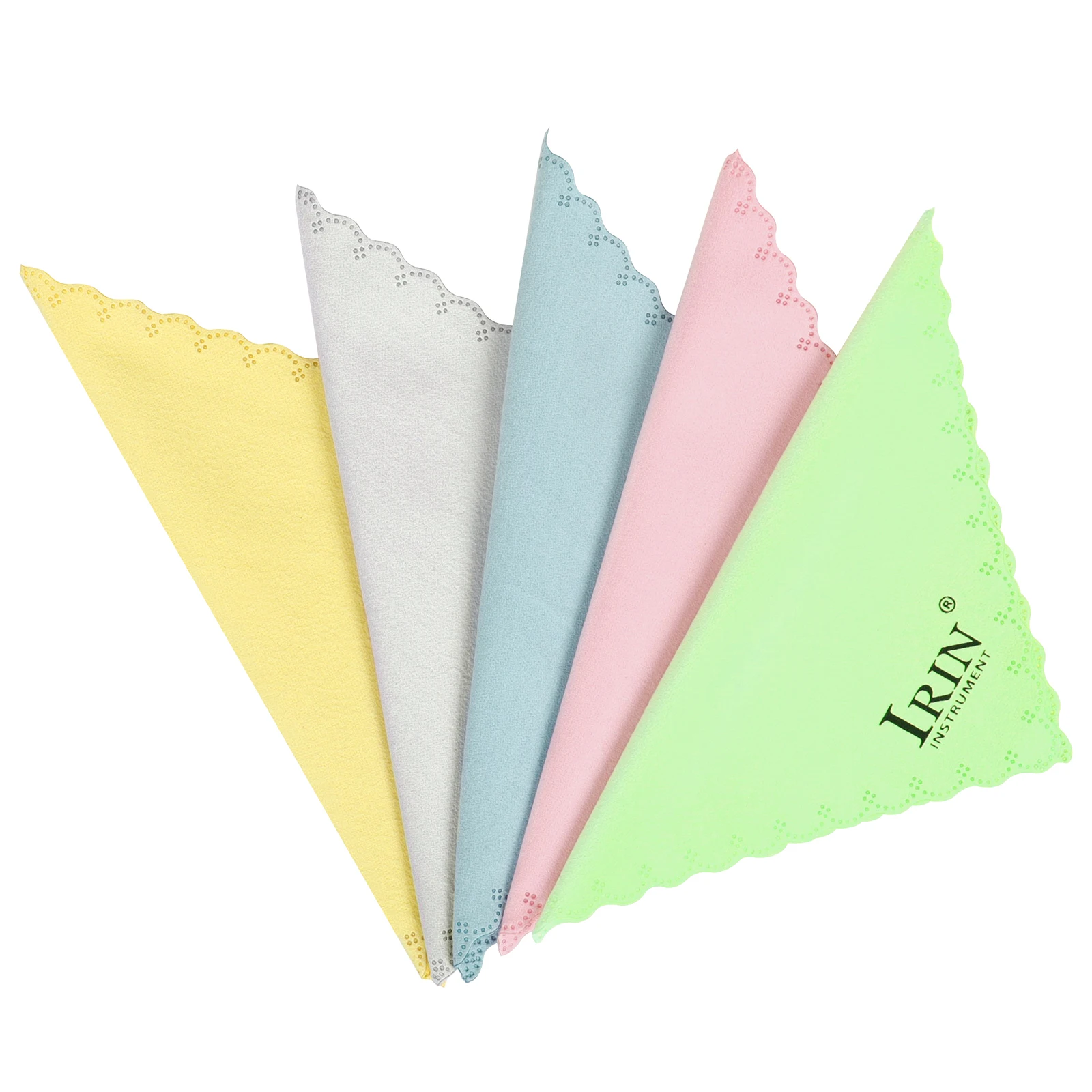 IRIN Colorful Cleaning Cloth for Various Musical Instrument Cleaning Microfiber Dust Absorbing Soft Cloth 5 PCS Accessories