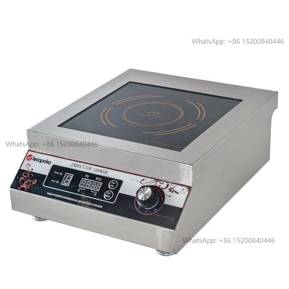 Olla de Inducción Eléctrica Industrial de 5kw, 5000 Vatios, 5000W, Olla de Inducción Comercial de 5kw para Restaurante