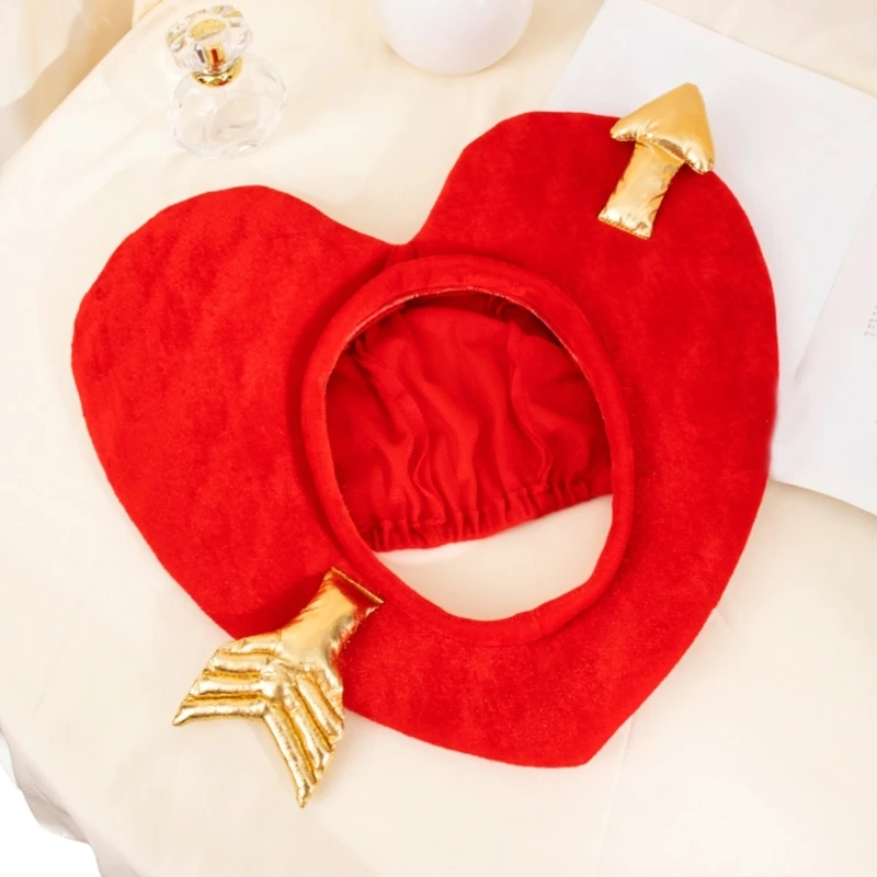 Love Heart Hat for Adult Masquerade Party Headgear Hat Nonwoven Party Props Hat