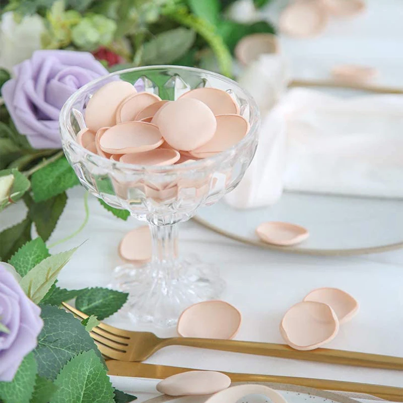 Pétales de roses pour mariage, 500 pièces, fleurs artificielles en satin pour filles, décoration pour bruiloft 2023