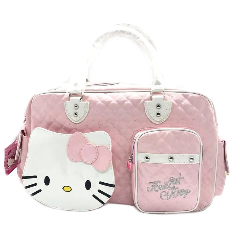 

Large Capacity Cartoon Kt Cat Crossbody Bag Cute Fashion Shoulder Bags For Women Girls Sweet Leather Travel Handbag Gifts