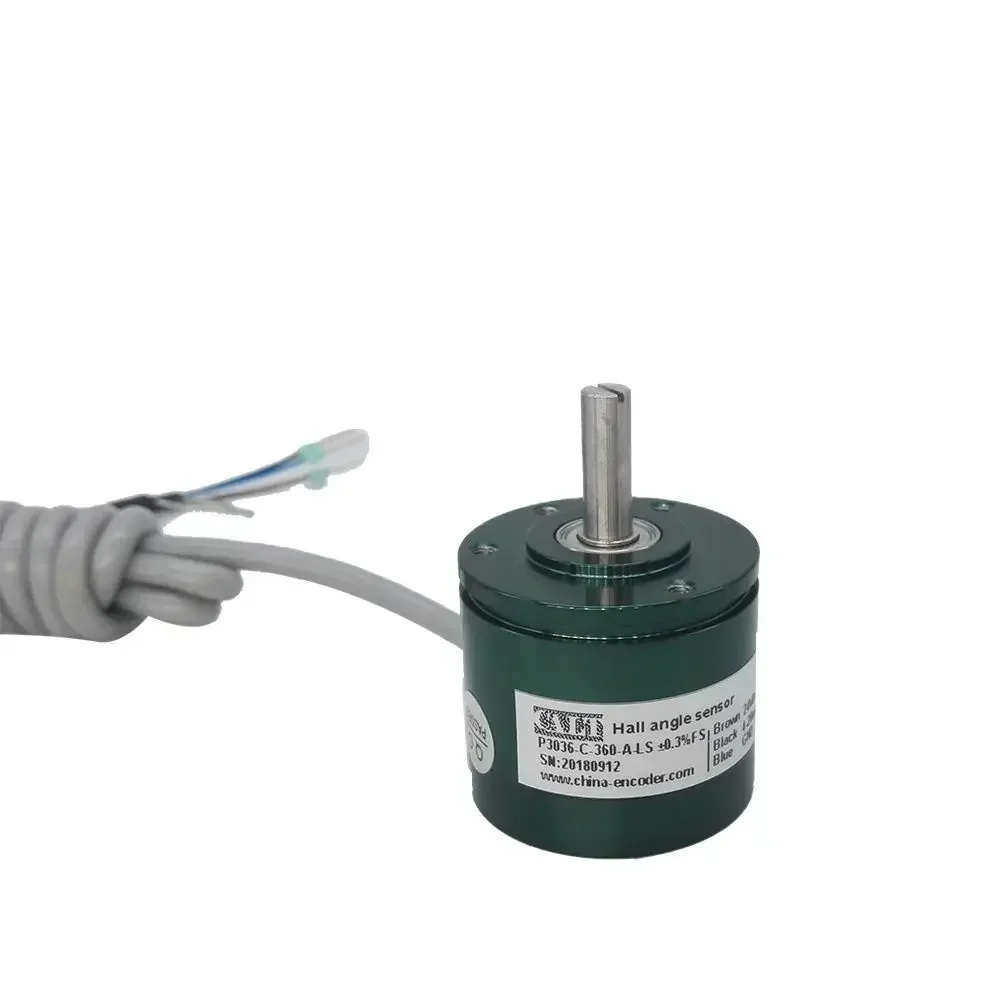 P3036 Hall Effect Angle Sensor 24V 0-10V / 4-20mA Output 90 180 360 degrees Contactless Magnetic Angular Encoder