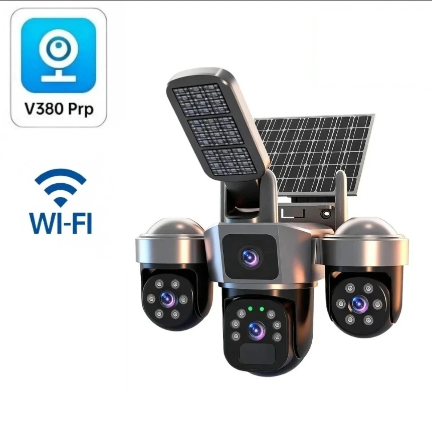 4G Simkaart Solar CCTV PTZ Buiten Draadloze Bewegingsdetectie PIR WiFi IP Camera met Sirene Solar Aangedreven CCTV Solar Lamp