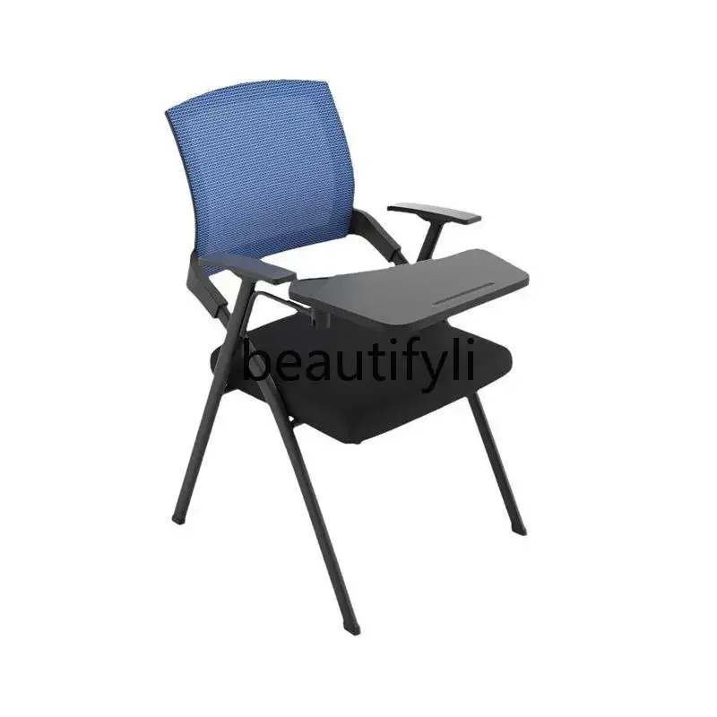 

Folding training chair with writing board table and chair integrated meeting room meeting chair