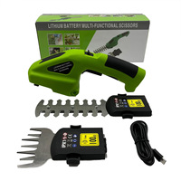 2 In 1 Cordless Electric Hedge Trimmer Rechargeable Handheld Household Lawn Shrub Weeding Pruning Mower Garden Tools