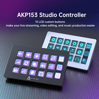 AJAZZ AKP153E Panel de consola multifuncional asistente de escritorio 15 teclas Macro activación teclado personalizado para Wind