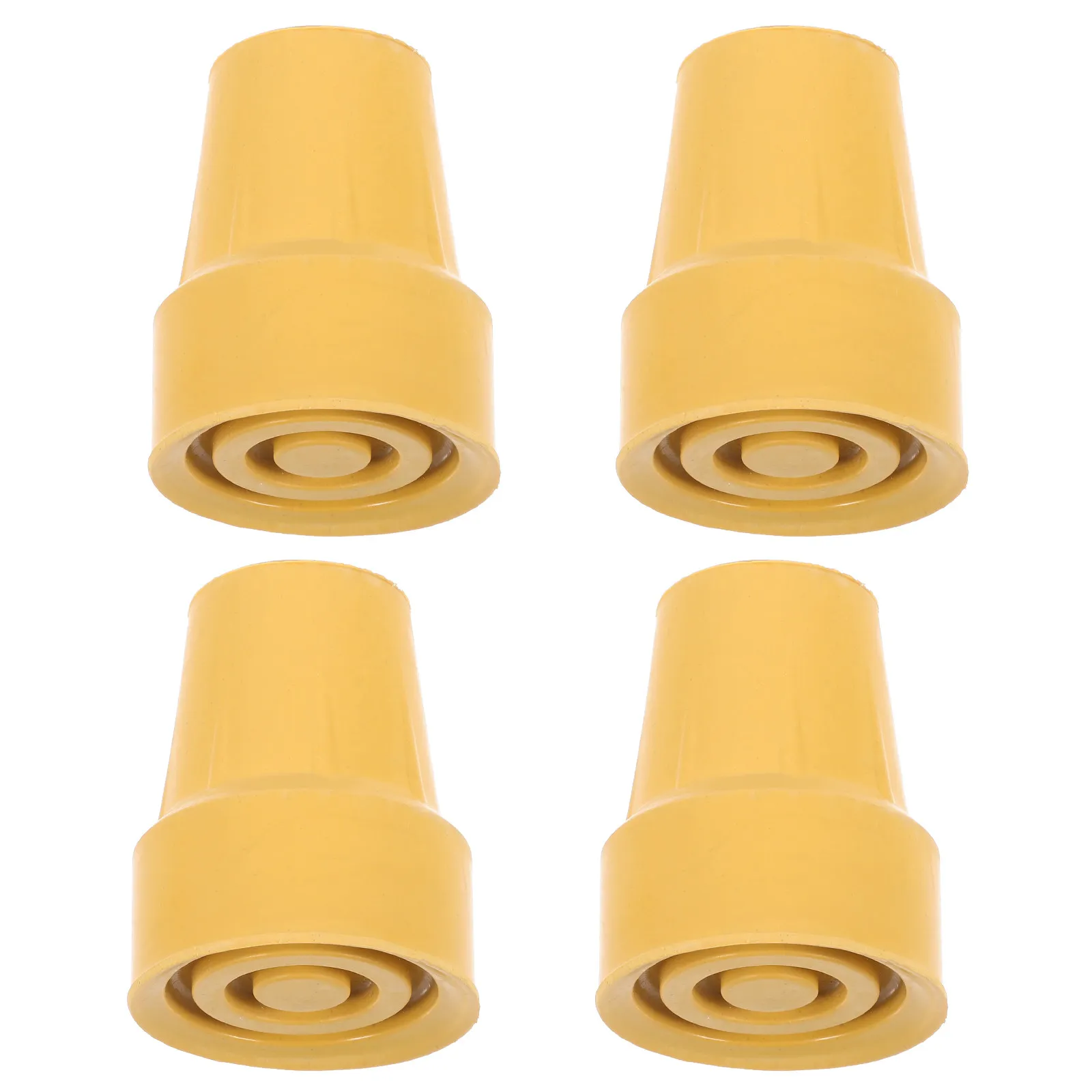 4Pcs Walking Stick Tips Rubber Replacement Wear-Resistant Lightweight Anti-Skid Crutch Foot Covers for Trekking Poles Walking