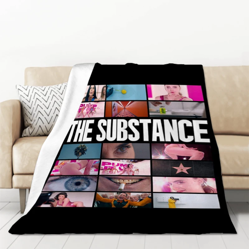 

1 Pc America Latest Horror Movies The Substance Blanket Sofas Blankets for Decorative Sofa Throwing Plead Cover Plaid With Print